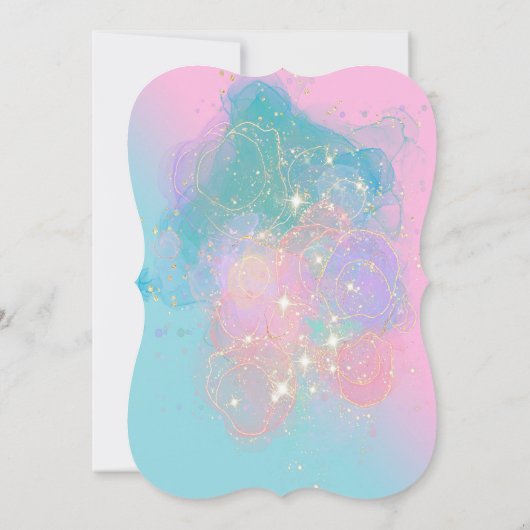 リトルかわいらしメルメイド招待状 招待状 (裏面)