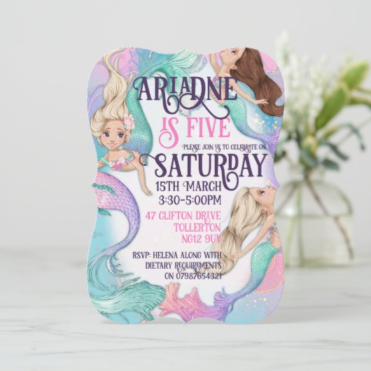 リトルかわいらしメルメイド招待状 招待状 (スタンド正面)