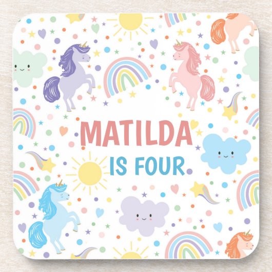 リトルかわいらしユニコーン懸命コースター コースター (正面)