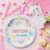 リトルかわいらしユニコーン紙プレート ペーパープレート (パーティー)