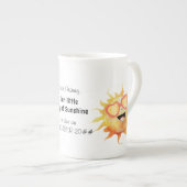 リトルかわいらしレイサンシャインサンキュートパーソナライズされた ボーンチャイナマグカップ (正面右)