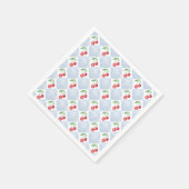 リトルさくらんぼオンザウェイブルー男の赤ちゃんシャワー スタンダードカクテルナプキン (角)