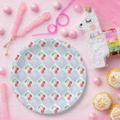 リトルさくらんぼオンザウェイブルー男の赤ちゃんシャワー ペーパープレート (パーティー)