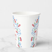 リトルさくらんぼブルーボウベビーシャワー 紙コップ (右)