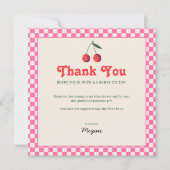 リトルさくらんぼレトロベビーシャワー サンキューカード (正面)