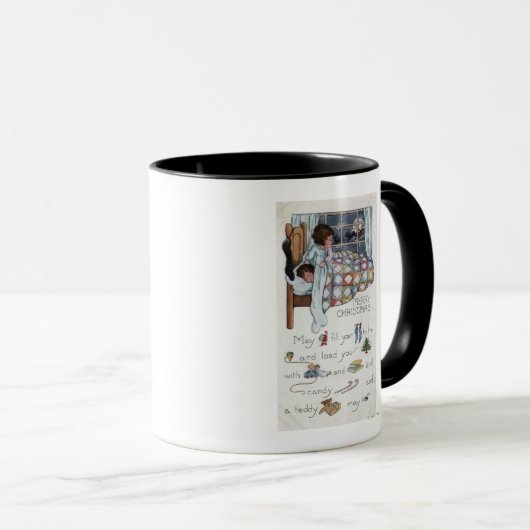 リトルアウェイクンガールスピースサンタアンドスリー マグカップ (正面右)