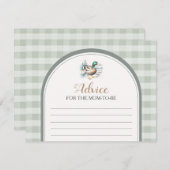 リトルアクリングジンガムベビーシャワーアドバイスfor Mom エンクロージャーカード (正面/裏面)