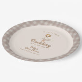 リトルアクリングファームハウスギンガムベビーシャワー ペーパープレート (アングル)