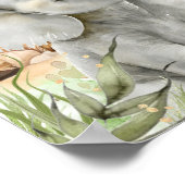 リトルアニマルサファリジャングルベビーシャワーへようこそ ポスター (角)