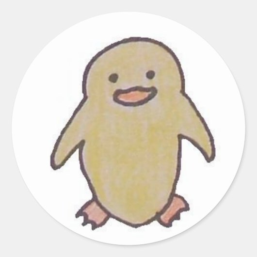 リトルアヒルのシール ラウンドシール (正面)