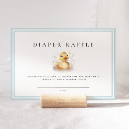 リトルアヒル赤ちゃんシャワーおむつラッフルチケット