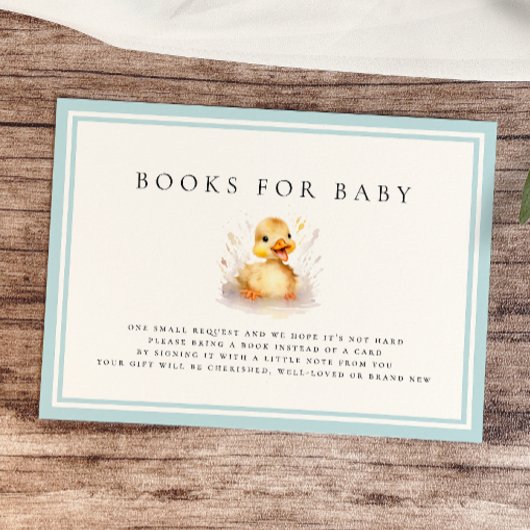 リトルアヒル赤ちゃんシャワーブックベビーカード