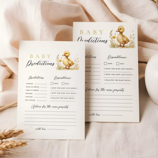 リトルアヒル赤ちゃんシャワー予測アドバイスゲーム 便箋