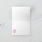 リトルアビエーターピンクの女の子ありがとうノートカードサイズ サンキューカード (内部)