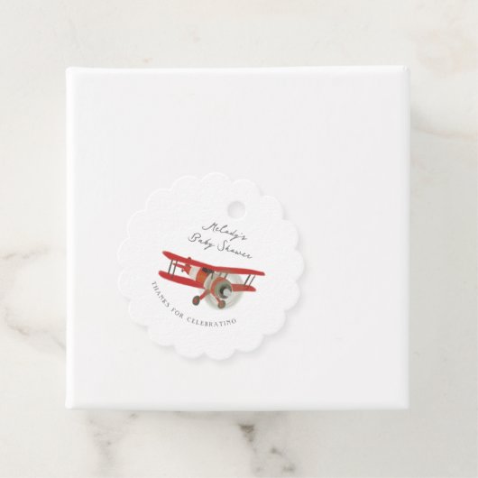 リトルアビエーターベビーシャワー フェイバータグ (インサイチュ)