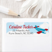 リトルアビエーター飛行機ベビーシャワー住所 シール (インサイチュ)