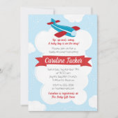 リトルアビエーター飛行機ベビーシャワー招待状 招待状 (正面)