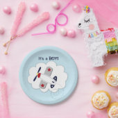 リトルアビエーター飛行機ベビーシャワー紙プレート ペーパープレート (パーティー)