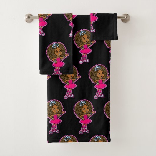 リトルアフリカンアメリカンプリンセス バスタオルセット (インサイチュ)
