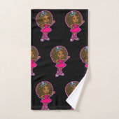 リトルアフリカンアメリカンプリンセス バスタオルセット (ハンドタオル)