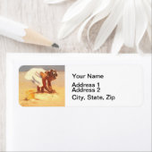 リトルアフリカンガールオンビーチ ラベル (インサイチュ)