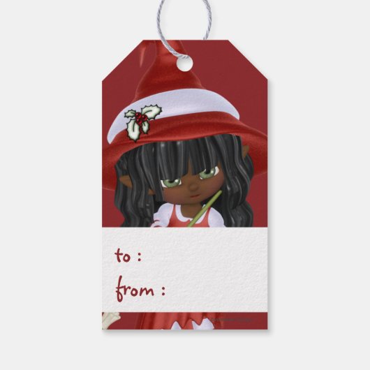 リトルアフリカ系アメリカ人d2クリスマスウィッチ – ギフトタグ (裏面)