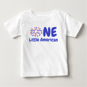 リトルアメリカン第1誕生日ベビーTシャツ ベビーTシャツ