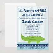 リトルアリゲーター 男の子ベビーシャワー招待状 招待状 (正面/裏面)