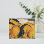 リトルイエローウマ1912年Franz Marc ポストカード (スタンド正面)