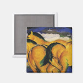 リトルイエローウマ1912年Franz Marc マグネット (正面/裏面)