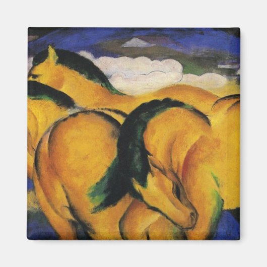 リトルイエローウマ1912年Franz Marc マグネット (正面)