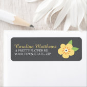 リトルイエローフラワーカスタム差出人住所 ラベル (インサイチュ)