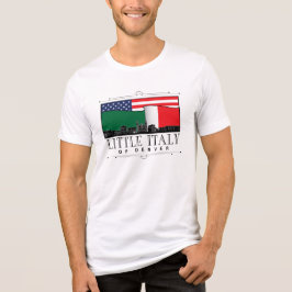 リトルイタリアのデンバークラシックロゴWHITE トライブレンドＴシャツ
