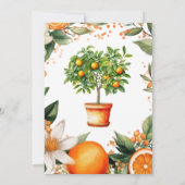 リトルイタリアンかわいこちゃんオレンジシトラスベビーシャワー 招待状 (裏面)