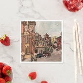 リトルイタリア,クリーブランド絵を描ズオン紙ナプキンス スタンダードカクテルナプキン (インサイチュ)