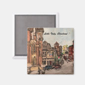 リトルイタリア、クリーブランド絵画・オハイオ州の磁石 マグネット (正面/裏面)