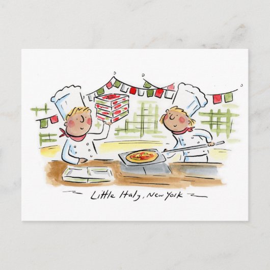 リトルイタリア、ニューヨーク ポストカード (正面)