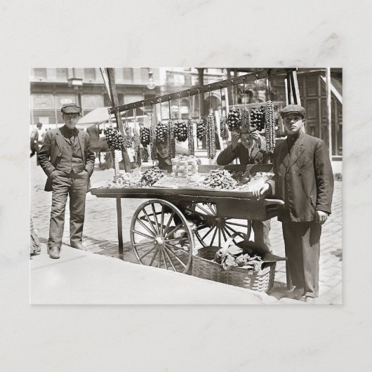 リトルイタリーの屋台 1908年 ポストカード (正面)