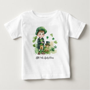 リトルイリッヒボーイ&パピー名前をカスタムする ベビーTシャツ