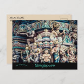 リトルインディアシンガポールのヒンドゥー教寺院 ポストカード (正面/裏面)