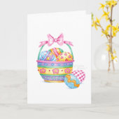 リトルイースターバスケットジョイズと恵み カード (黄色い花)