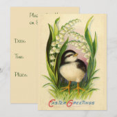 リトルイースターバード招待状 招待状 (正面/裏面)