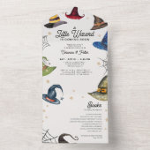 リトルウィザードハロウィーンベビーシャワーオールワン招待状 オールインワン招待状 (内側)