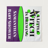 リトルウィッチがハロウィーンの赤ちゃんシャワーを醸造している タペストリー (正面(横))