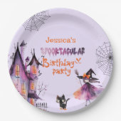 リトルウィッチスポオクタキュラ誕生日ハローウィンパーティ ペーパープレート (正面)