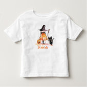 リトルウィッチハロウィーン誕生日パーティー トドラーTシャツ (正面)