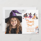 リトルウィッチハローウィンパーティサンキューカード 招待状 (正面)