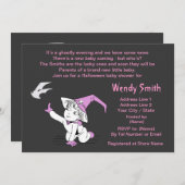 リトルウィッチベビーシャワー招待状カード 招待状 (正面/裏面)