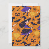 リトルウィッチ不気味ハロウィーン誕生日Bash 招待状 (裏面)