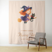 リトルウィッチ&キャット | ハロウィンガールベイビーシャワー タペストリー (インサイチュ)